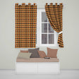 Geometric Diamond Pattern in Orange Brown and Green Seamless Design  Readymade Eyelet Ring Top Thermal 100% Blackout Curtains