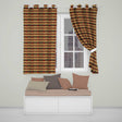 Rustic Tribal Diamond Pattern in Red and Earthy Tones Seamless Design  Readymade Eyelet Ring Top Thermal 100% Blackout Curtains