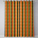 Rough Brush Stripe Pattern in Red Yellow and Black Seamless Pattern  Readymade Eyelet Ring Top Thermal 100% Blackout Curtains