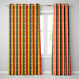 Rough Brush Stripe Pattern in Red Yellow and Black Seamless Pattern  Readymade Eyelet Ring Top Thermal 100% Blackout Curtains