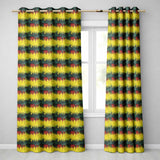 Grunge Paint Stroke Pattern in Yellow Red and Black Seamless Pattern  Readymade Eyelet Ring Top Thermal 100% Blackout Curtains