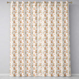 Cute Teddy Bears with Roses and Vintage Floral Background Seamless Pattern  Readymade Eyelet Ring Top Thermal 100% Blackout Curtains