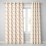 Cute Teddy Bears with Roses and Vintage Floral Background Seamless Pattern  Readymade Eyelet Ring Top Thermal 100% Blackout Curtains