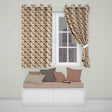 Classic Stag Deer Silhouettes on Beige Background Seamless Pattern  Readymade Eyelet Ring Top Thermal 100% Blackout Curtains