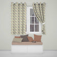 Modern Deer Silhouette with Forest Background Neutral Tones Seamless Pattern  Readymade Eyelet Ring Top Thermal 100% Blackout Curtains