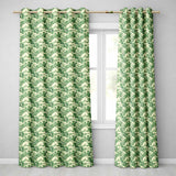 Traditional Green Toile Woodland Estate Scenic Nature Seamless Pattern  Readymade Eyelet Ring Top Thermal 100% Blackout Curtains