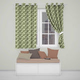Vintage Botanical Garden with Architecture Scenic Toile Seamless Pattern  Readymade Eyelet Ring Top Thermal 100% Blackout Curtains