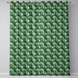 Detailed Floral Garden with Palace Scenic Toile Seamless Pattern  Readymade Eyelet Ring Top Thermal 100% Blackout Curtains