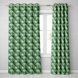 Detailed Floral Garden with Palace Scenic Toile Seamless Pattern  Readymade Eyelet Ring Top Thermal 100% Blackout Curtains