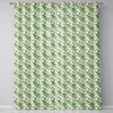 Soft Green Countryside River Village Scenic Toile Seamless Pattern  Readymade Eyelet Ring Top Thermal 100% Blackout Curtains