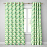 Vintage Coastal Village Ships and Trees Scenic Toile Seamless Pattern  Readymade Eyelet Ring Top Thermal 100% Blackout Curtains