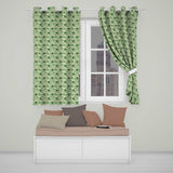 Elegant Garden Estate with Statues Scenic Toile Seamless Pattern  Readymade Eyelet Ring Top Thermal 100% Blackout Curtains