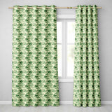 Elegant Garden Estate with Statues Scenic Toile Seamless Pattern  Readymade Eyelet Ring Top Thermal 100% Blackout Curtains