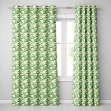 Classic Green Garden Landscape with Villas Scenic Toile Seamless Pattern  Readymade Eyelet Ring Top Thermal 100% Blackout Curtains