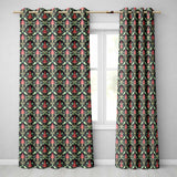 Vibrant Pink Teal Ornate Floral Baroque Damask Seamless Pattern  Readymade Eyelet Ring Top Thermal 100% Blackout Curtains