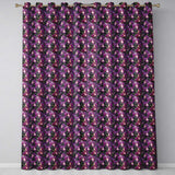 Blush Pink Orchid Floral Vintage Garden Seamless Pattern  Readymade Eyelet Ring Top Thermal 100% Blackout Curtains