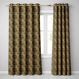 Lush Green Tropical Palm Jungle Seamless Pattern  Readymade Eyelet Ring Top Thermal 100% Blackout Curtains
