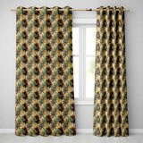 Tropical Coconut Palm Tree Vintage Seamless Pattern  Readymade Eyelet Ring Top Thermal 100% Blackout Curtains