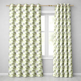 Dense Tropical Banana Leaf Jungle Seamless Pattern  Readymade Eyelet Ring Top Thermal 100% Blackout Curtains