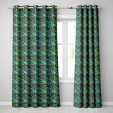 Grunge Coastal Palm Tree Artistic Seamless Pattern  Readymade Eyelet Ring Top Thermal 100% Blackout Curtains