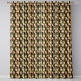 Watercolor Pine Woodland Nature Seamless Pattern  Readymade Eyelet Ring Top Thermal 100% Blackout Curtains