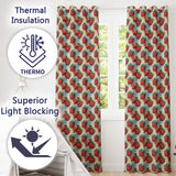 Grunge Strawberry Drip Urban Art Seamless Pattern  Readymade Eyelet Ring Top Thermal 100% Blackout Curtains