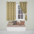 Delicate Strawberry Vine Soft Floral Seamless Pattern  Readymade Eyelet Ring Top Thermal 100% Blackout Curtains