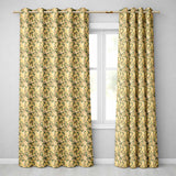 Vintage Ivy Vine Distressed Wall Texture Seamless Pattern  Readymade Eyelet Ring Top Thermal 100% Blackout Curtains