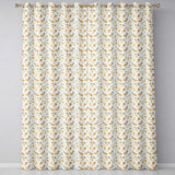 Soft Watercolor Orange Fruit Leaves Seamless Pattern  Readymade Eyelet Ring Top Thermal 100% Blackout Curtains