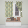 Elegant Citrus Orange Floral Leaves Seamless Pattern  Readymade Eyelet Ring Top Thermal 100% Blackout Curtains