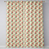 Vintage Floral Hibiscus Blossom Soft Pastel Seamless Pattern  Readymade Eyelet Ring Top Thermal 100% Blackout Curtains