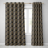 Elegant Vintage Candlelight Silhouette Pattern Dark Seamless Pattern  Readymade Eyelet Ring Top Thermal 100% Blackout Curtains