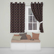 Abstract Dripping Candle Shapes on Dark Seamless Pattern  Readymade Eyelet Ring Top Thermal 100% Blackout Curtains