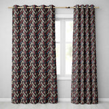 Abstract Dripping Candle Shapes on Dark Seamless Pattern  Readymade Eyelet Ring Top Thermal 100% Blackout Curtains