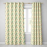 Floral Candle Arrangement with Roses Vintage Style Seamless Pattern  Readymade Eyelet Ring Top Thermal 100% Blackout Curtains
