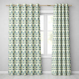 Cute Nordic Husky  Folk Style Seamless Pattern Cream Background  Readymade Eyelet Ring Top Thermal 100% Blackout Curtains