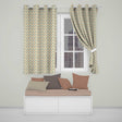 Colorful Abstract Antelope Heads Modern Pattern Light Background  Readymade Eyelet Ring Top Thermal 100% Blackout Curtains