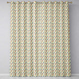Colorful Abstract Antelope Heads Modern Pattern Light Background  Readymade Eyelet Ring Top Thermal 100% Blackout Curtains