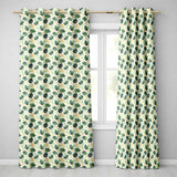 Tropical Leaves Mix with Palm and Monstera on Cream Background Seamless  Readymade Eyelet Ring Top Thermal 100% Blackout Curtains