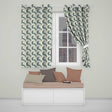 Ornate Peacock Birds with Decorative Floral Swirls Seamless Pattern  Readymade Eyelet Ring Top Thermal 100% Blackout Curtains