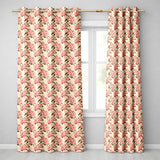 Delicate Pink Peony Blossoms on Neutral Background Seamless Pattern  Readymade Eyelet Ring Top Thermal 100% Blackout Curtains