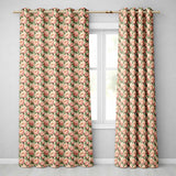 Blush Pink Peony Flowers with Green Leaves Elegant Seamless Pattern  Readymade Eyelet Ring Top Thermal 100% Blackout Curtains