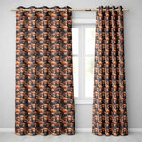 Realistic Golden Brown Puppy Dogs Close Up Seamless Pattern  Readymade Eyelet Ring Top Thermal 100% Blackout Curtains