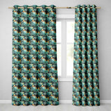 Geometric Rhino Animals Abstract Style Seamless Pattern  Readymade Eyelet Ring Top Thermal 100% Blackout Curtains