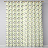 Classic Rhino Sketch with Floral Rose Details Seamless Pattern  Readymade Eyelet Ring Top Thermal 100% Blackout Curtains