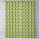 Simple Leaf Motif in Green Tones Seamless Pattern  Readymade Eyelet Ring Top Thermal 100% Blackout Curtains