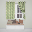 Flowing Abstract Green Leaves with Dotted Accents Seamless Pattern  Readymade Eyelet Ring Top Thermal 100% Blackout Curtains