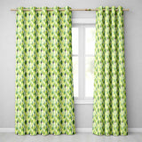 Layered Watercolor Green Leaves with Soft Gradient Effect Seamless Pattern  Readymade Eyelet Ring Top Thermal 100% Blackout Curtains