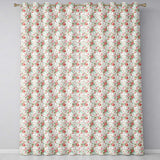Vintage Pink Roses and Blue Floral Bouquet Seamless Pattern  Readymade Eyelet Ring Top Thermal 100% Blackout Curtains