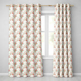 Vintage Pink Roses and Blue Floral Bouquet Seamless Pattern  Readymade Eyelet Ring Top Thermal 100% Blackout Curtains
